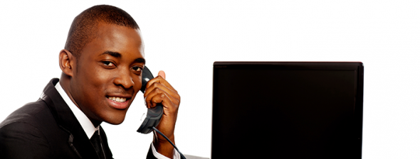 Business associate on phone Business associate on phone